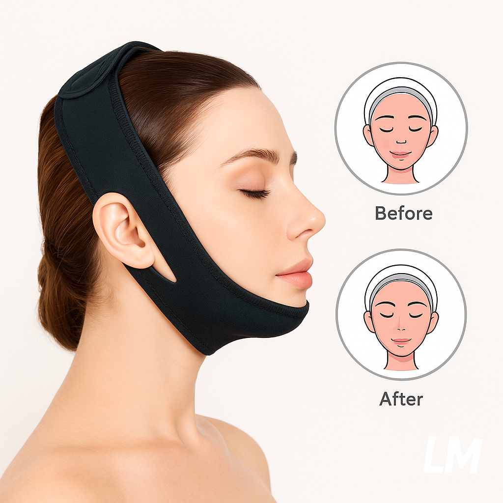 Facelift Pro™ Mentonera Reafirmante para Papada y Mejillas | Adelgaza y Moldea tu Rostro