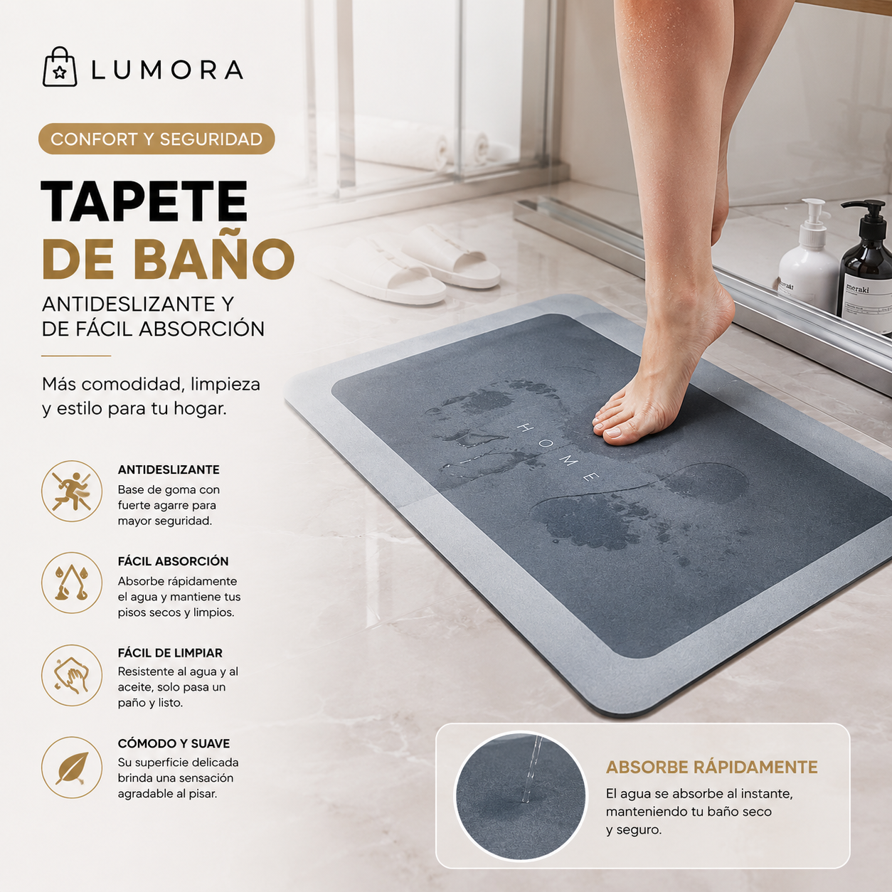 🫧 Pack de alfombrillas antideslizantes y de fácil absorción 🔥