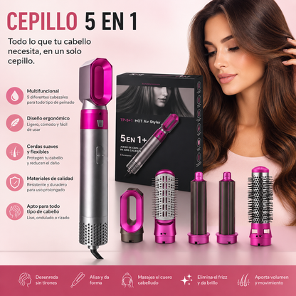 💇‍♀️ Super Cepillo Multifunción 5 en 1 Prime 🔥