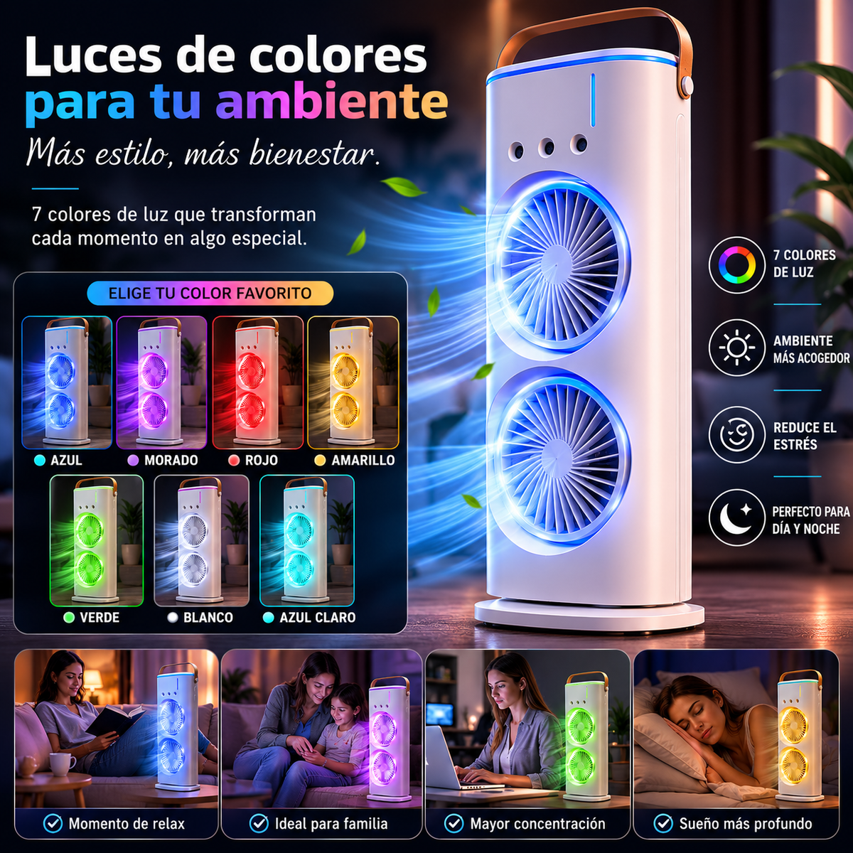Aire acondicionado evaporativo portátil