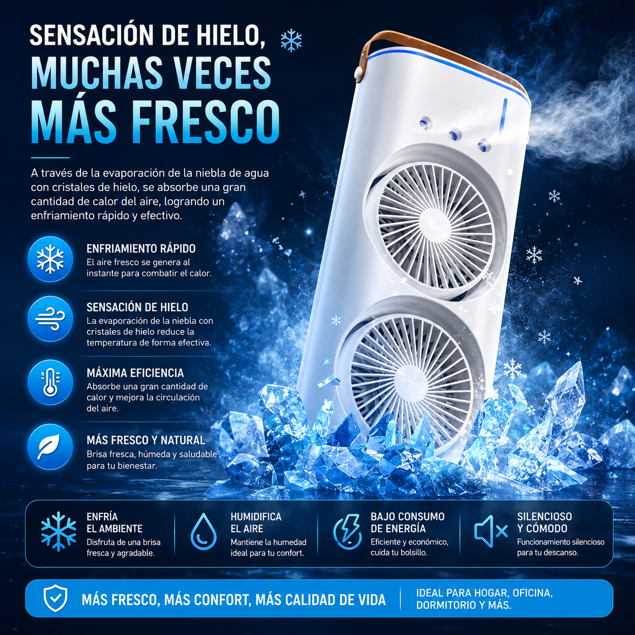 Aire acondicionado evaporativo portátil