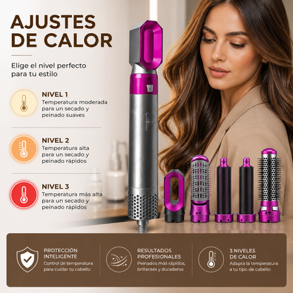 💇‍♀️ Super Cepillo Multifunción 5 en 1 Prime 🔥