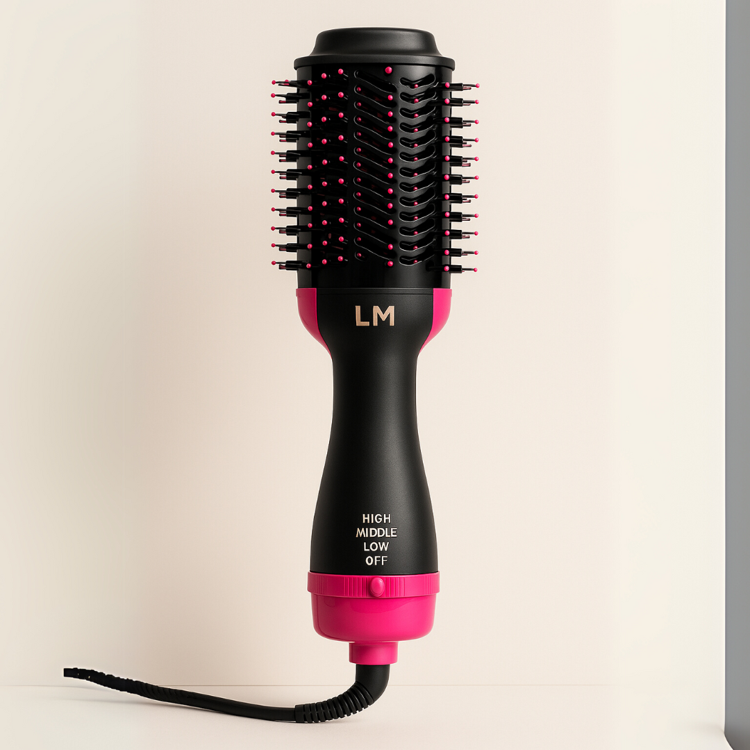 Beauty Tools™  Cepillo Secador de Pelo 2 en 1 con Tecnología Cerámica | Volumen y Alisado Rápido – LM Beauty Tools