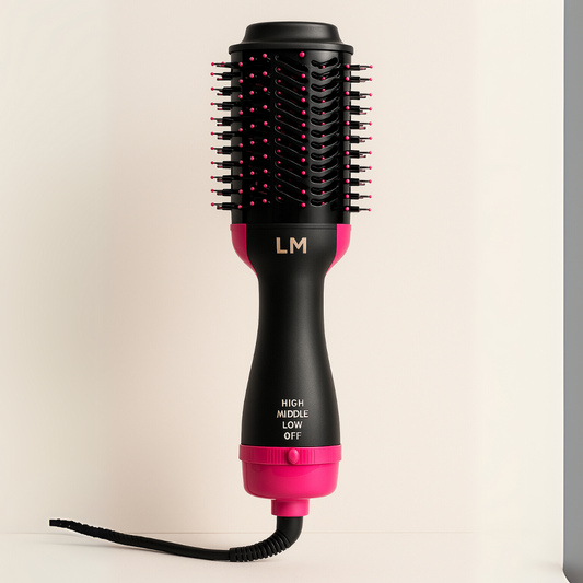 Beauty Tools™  Cepillo Secador de Pelo 2 en 1 con Tecnología Cerámica | Volumen y Alisado Rápido – LM Beauty Tools