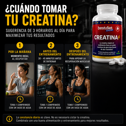 Suplemento de creatina en comprimidos – 90 unidades