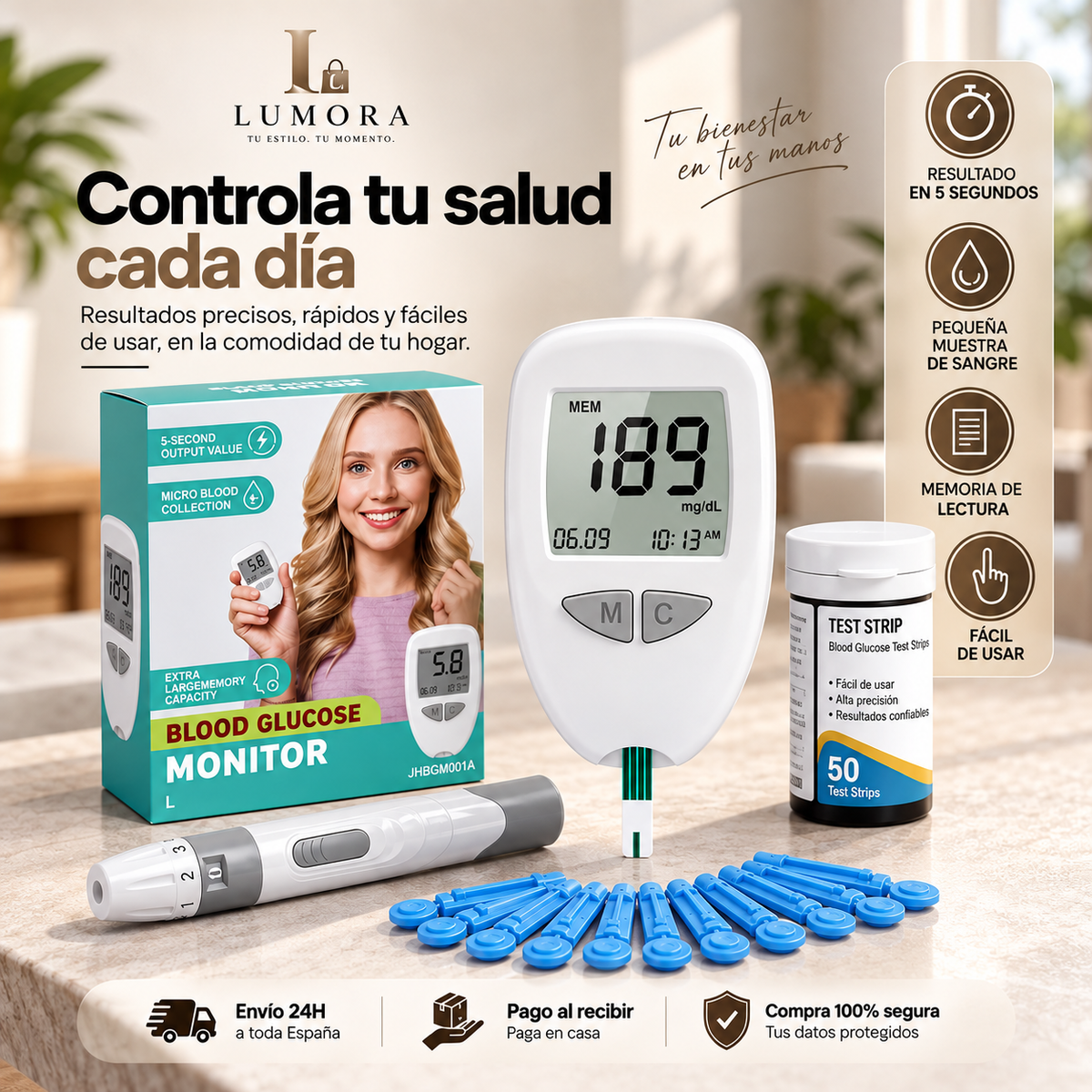 Kit Completo de Control de Glucosa